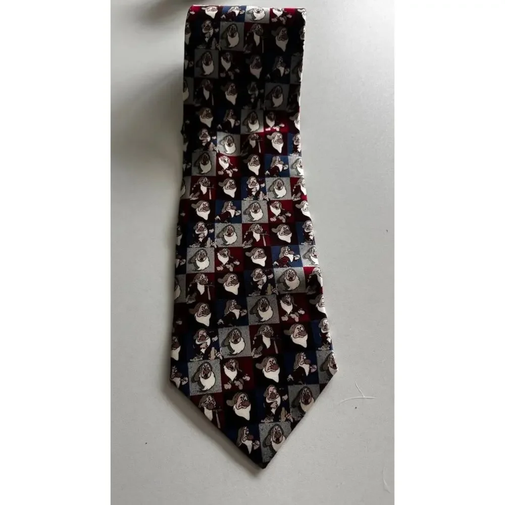Disney Grumpy Tie – 100% Silk Vintage Walt Disney World Necktie